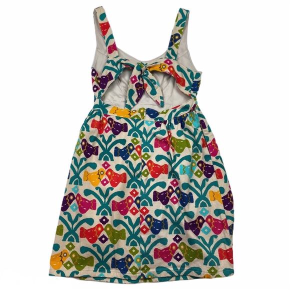 Judith March Aztec Bird Print Dress Multicolored M - Picture 9 of 11